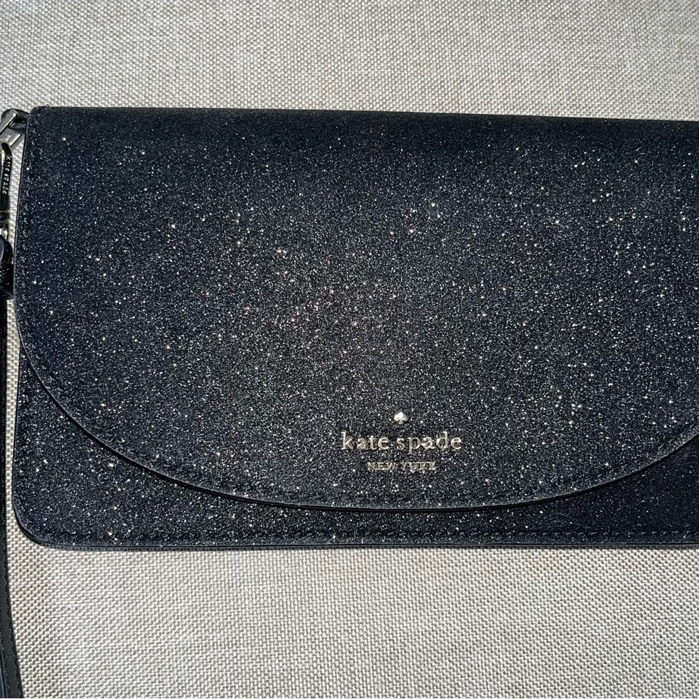 Kate Spade Black Leather Clutch